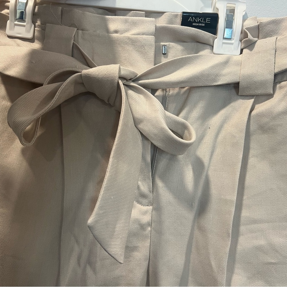 Express Ankle High Rise Pants with bow tie